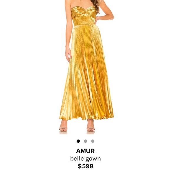 AMUR Dresses & Skirts - BRAND NEW AMUR Gold Belle Gown $650 Size 6